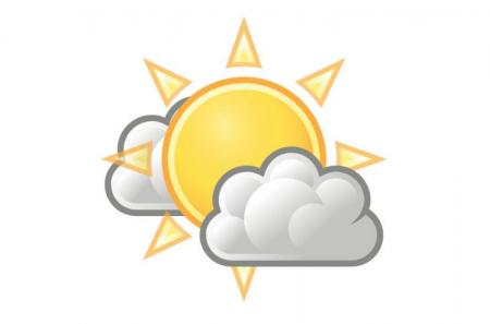 Weather : Partially cloudy, slight rise in temperature